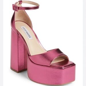 Steve Madden Metallic Pink Platform Sandals
